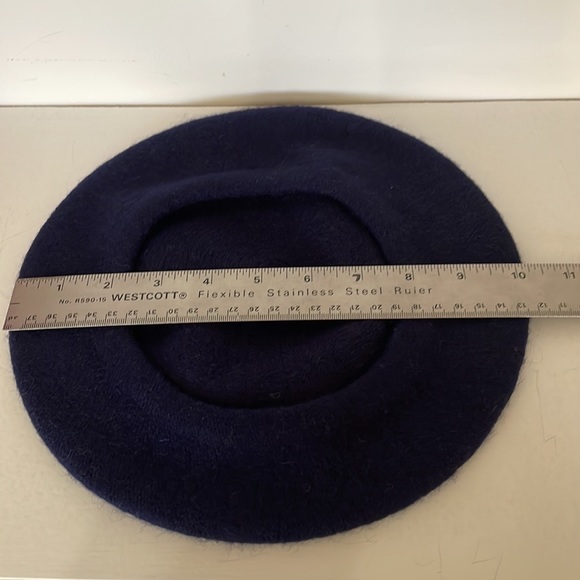 Beret French style Navy Blue Wool blend Artist Hat Cap Emily in Paris Cosplay - Picture 7 of 8